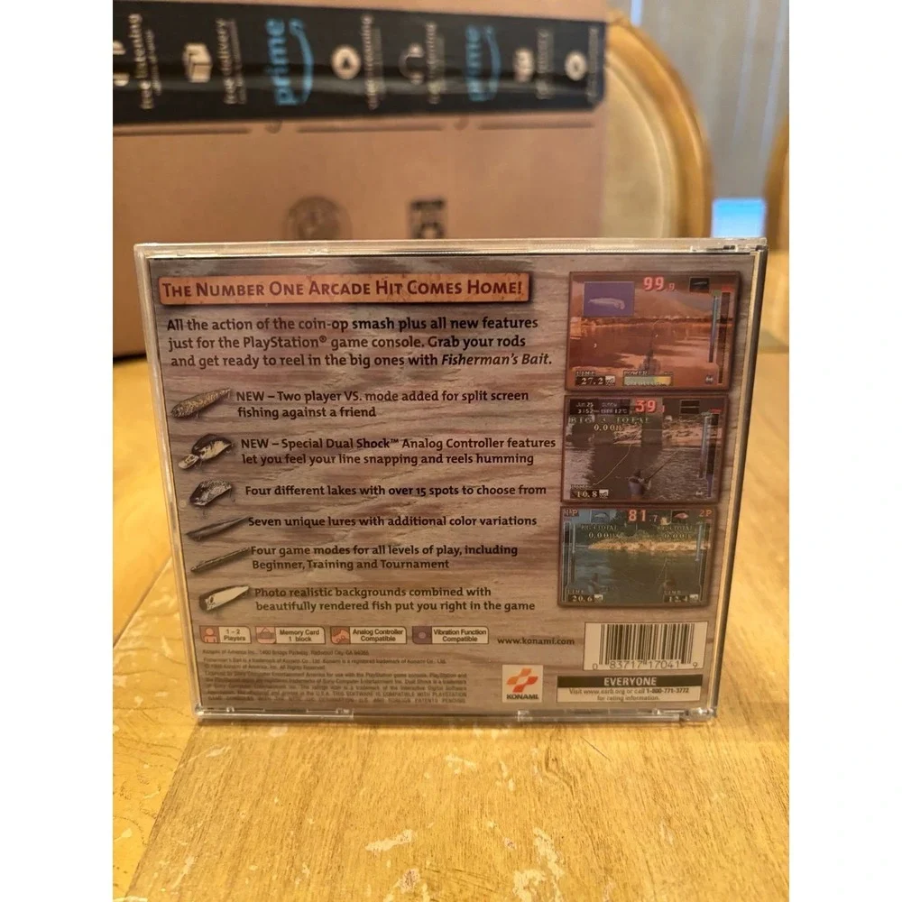 PS1 Fisherman's Bait (Sony PlayStation 1, 1998) Complete CIB Complete Konami